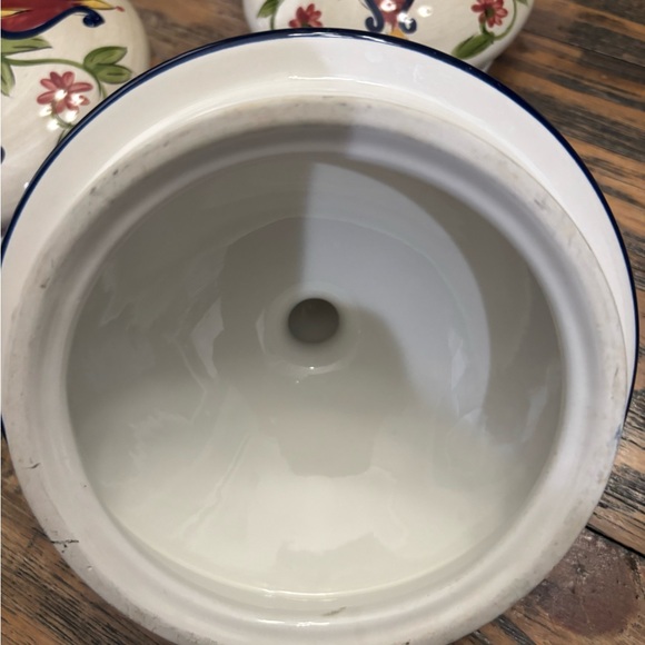 Pier 1 Vallarta Large Cookie Jar Canister With Handles - Picture 8 of 13